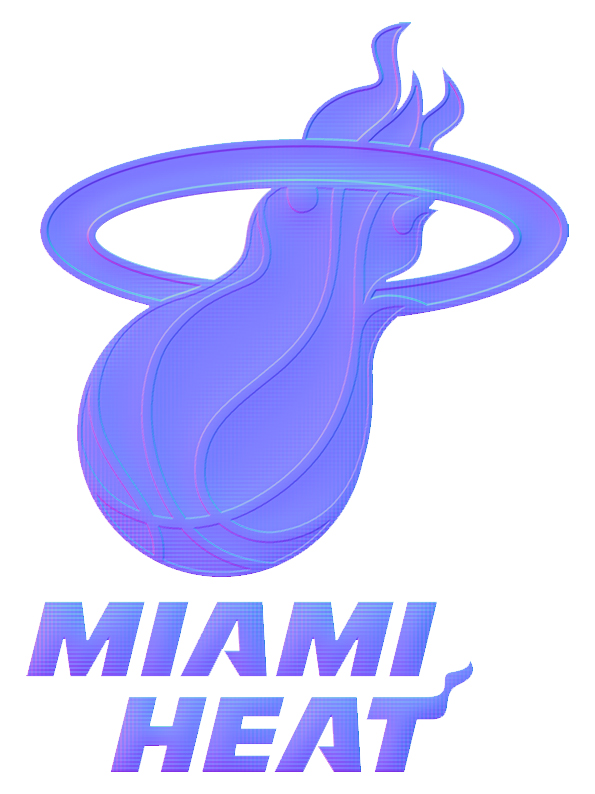 Miami Heat Colorful Embossed Logo vinyl decal